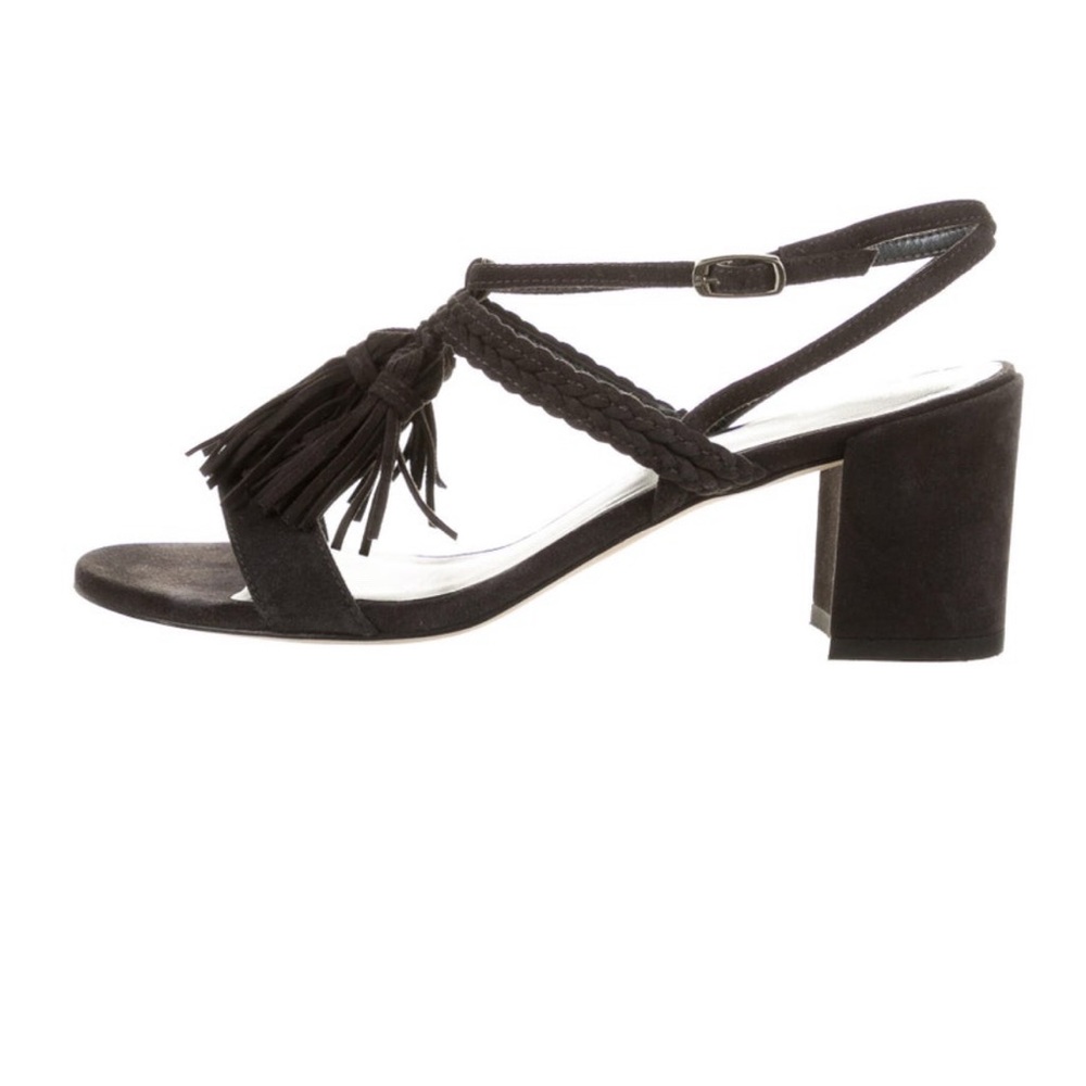 Stuart Weitzman Black Heeled Slingback sandal